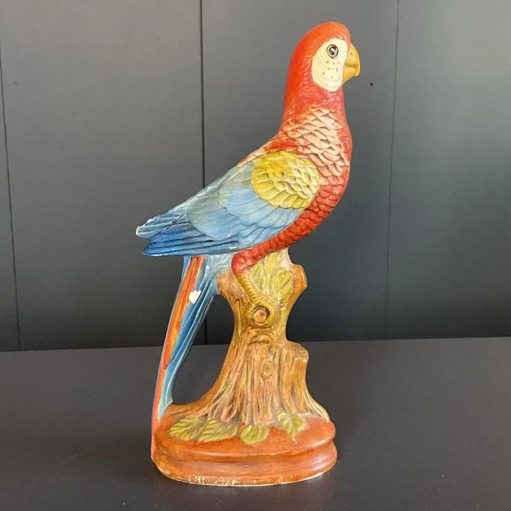 Vintage 1982 Holland Mold Ceramic Parrot Figure 10
